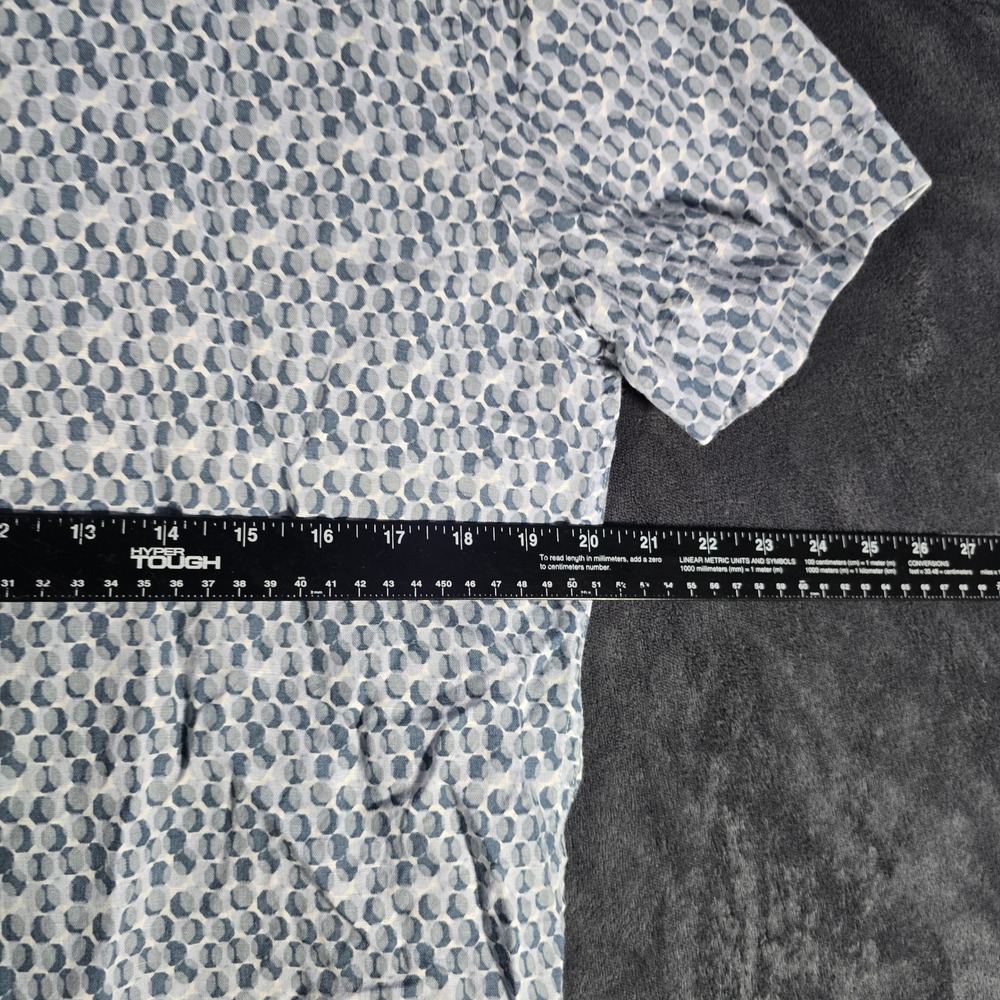 Perry Ellis Linen‎ Blend Button Up Short Sleeve Pattern Shirt, Size M - Picture 5 of 7